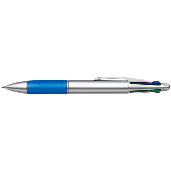 4 Colour Ballpoint Pen with Rubber Grip - Image 2