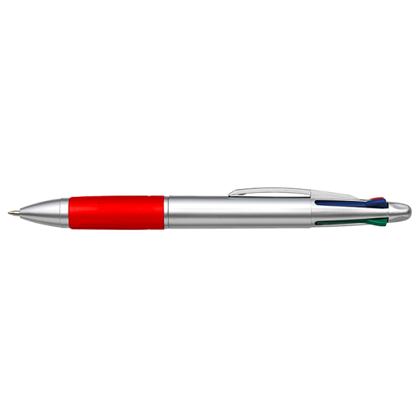 4 Colour Ballpoint Pen with Rubber Grip - Image 4