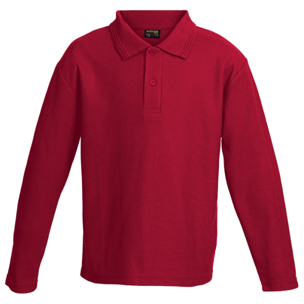 175g Pique Knit Long Sleeve Golfer Kiddies - Image 3