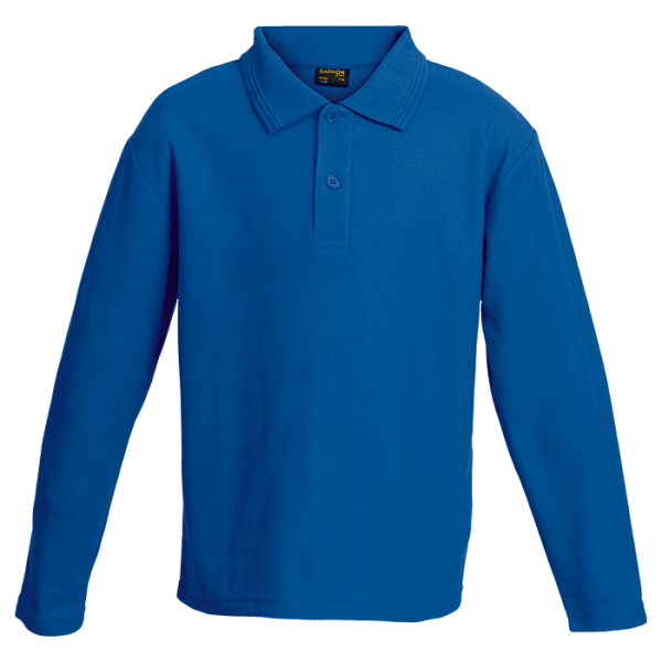 175g Pique Knit Long Sleeve Golfer Kiddies - Image 4