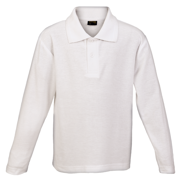 175g Pique Knit Long Sleeve Golfer Kiddies - Image 5