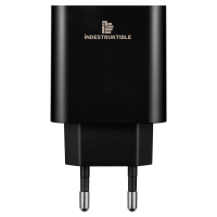 IND 3.1AMP Dual USB Wall Charger With Micro-USB & Type-C Cables
