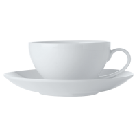 White Basics Coupe Cup and Saucer 200ml