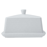 White Basics Diamonds Butter Dish
