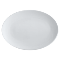 White Basics Oval Plate