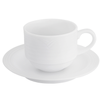 Arctic White Stackable Espresso Cup and Saucer 100ml