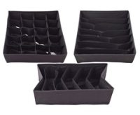 3-Piece Foldable Drawer Organisers