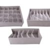 3-Piece Foldable Drawer Organisers