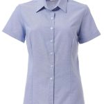 Ladies Oxford K373 S/S Blouse - Blue