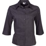 Cathy P04 3/4 Blouse - Charcoal