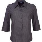 Cathy P05 3/4 Blouse - Charcoal
