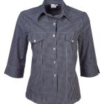 Janine B12 Classic 3/4 Blouse - Navy