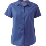 Ladies Tate Oxford K373 S/S Blouse - Airforce