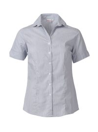 Drew K218 S/S Blouse - Grey/White stripe