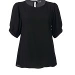 Emily  K261 S/S Blouse - Black