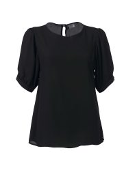 Emily  K261 S/S Blouse - Black