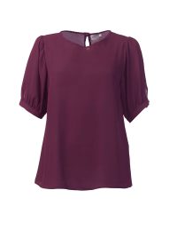 Emily  K261 S/S Blouse -Burgandy