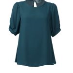 Emily  K261 S/S Blouse -Teal