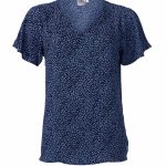Florence K265 S/S Blouse - Navy/Blue Spots