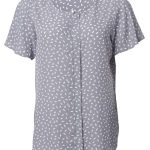 Fleur K229 S/S Blouse - Grey/White