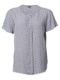 Fleur K229 S/S Blouse - Grey/White