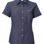 Ladies Miller K243 S/S Blouse - Indigo