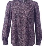 Paris K264 L/S Blouse - Plum Multi Speckles