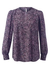 Paris K264 L/S Blouse - Plum Multi Speckles