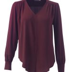 Morgan K261 L/S Blouse - Burgandy