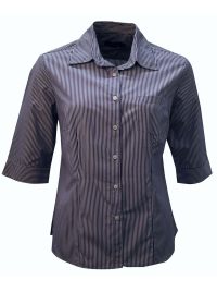 Wendy K204 3/4 Blouse - Blue/White