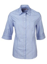 Wendy K210 3/4 Blouse - Blue/White