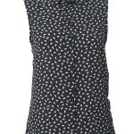 Fleur K229 S/Less Blouse - Black/White