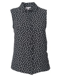 Fleur K229 S/Less Blouse - Black/White
