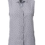 Fleur K229 S/Less Blouse - Grey/White