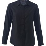 Ladies Tate Oxford K373 L/S Blouse - Black