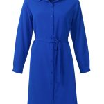 Celeste K225 L/S Shirt Dress - Sapphire