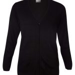 Ladies Deluxe L/S cardigan - Black