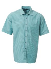 Mens K124 S/S Shirt - Green/White