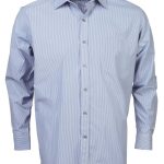 Mens K124 L/S Shirt - Blue/White