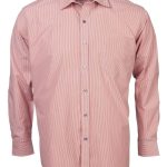 Mens K124 L/S Shirt - Red/White