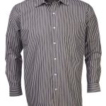 Mens K205 L/S Shirt - Charcoal/White