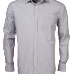 Mens K218 L/S Shirt - Grey/White