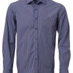Mens Heath K233 L/S Shirt - Navy/Grey
