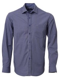 Mens Heath K233 L/S Shirt - Navy/Grey