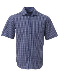 Mens Heath K233 S/S Shirt - Navy/Grey