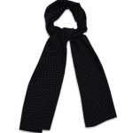 Ladies Scarf Polka Dot Print - Black