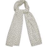Ladies Scarf Polka Dot Print - Cream
