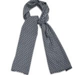 Ladies Scarf Geometric Floral Print -Grey