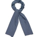 Ladies Scarf Geometric Floral Print -Royal