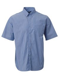 Mens K121 Stripe S/S Shirt - Navy/Sky